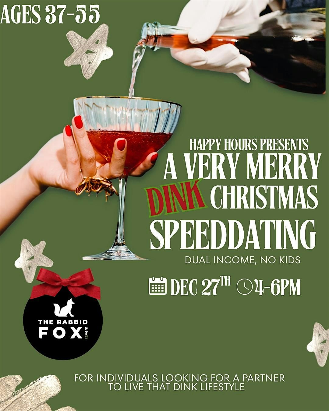 A Very Merry Dink Speed Dating Ages 37-55 @Rabbid Fox (Kitchener)
