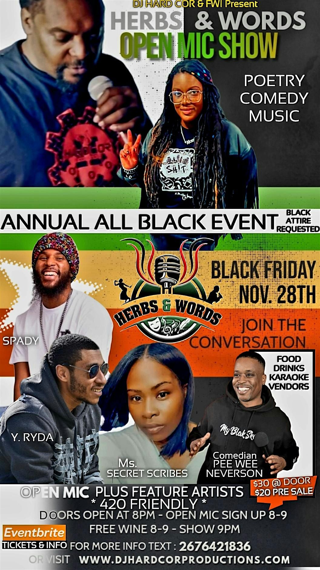 HERBS & WORDS OPEN MIC SHOW