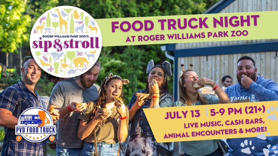 Sip & Stroll Food Truck Night at Roger Williams Park Zoo (21+) Roger