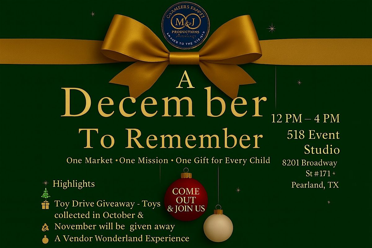 CFP Presents: A December to Remember \u2014A Vendor Wonderland