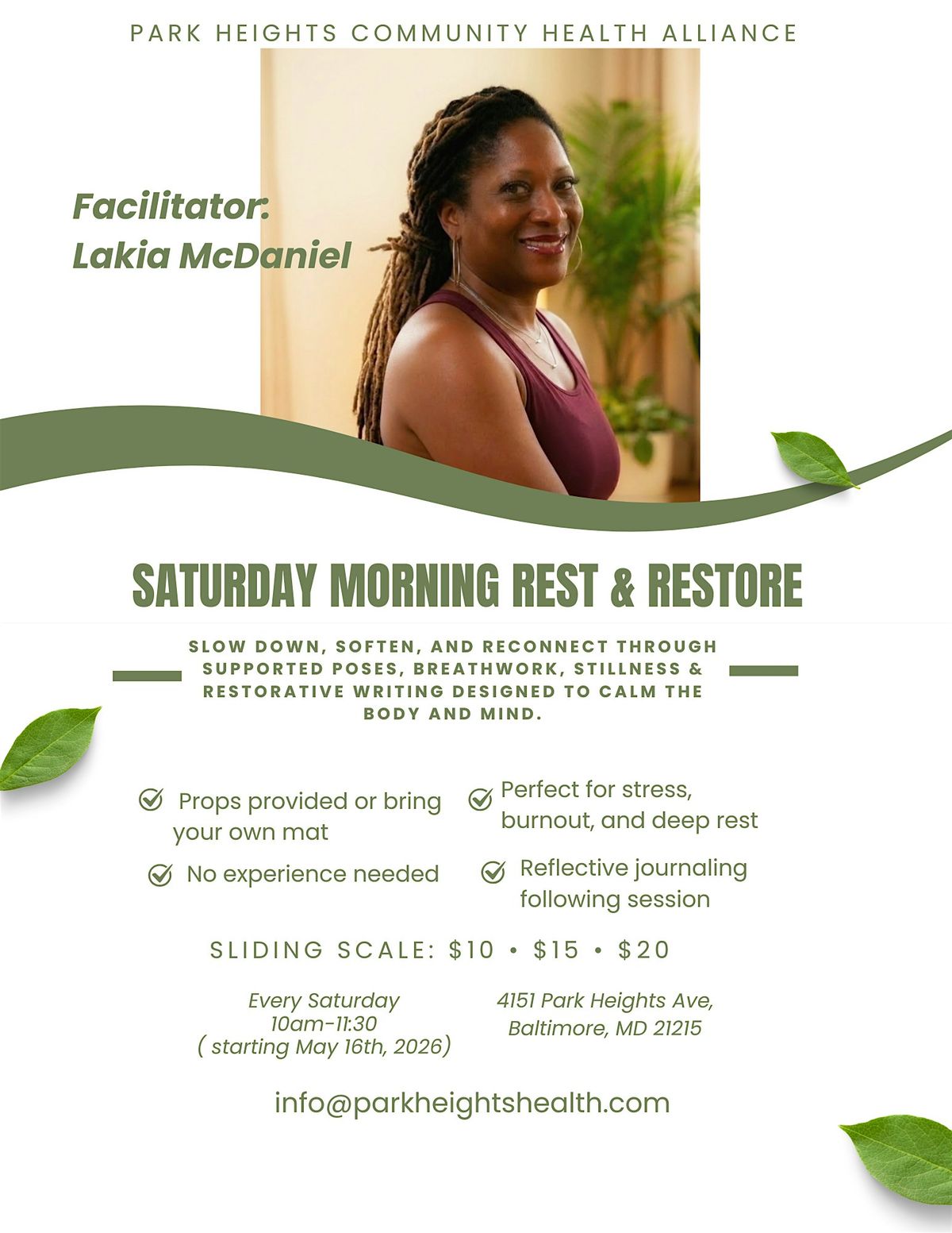 Saturday Morning Rest and Restore