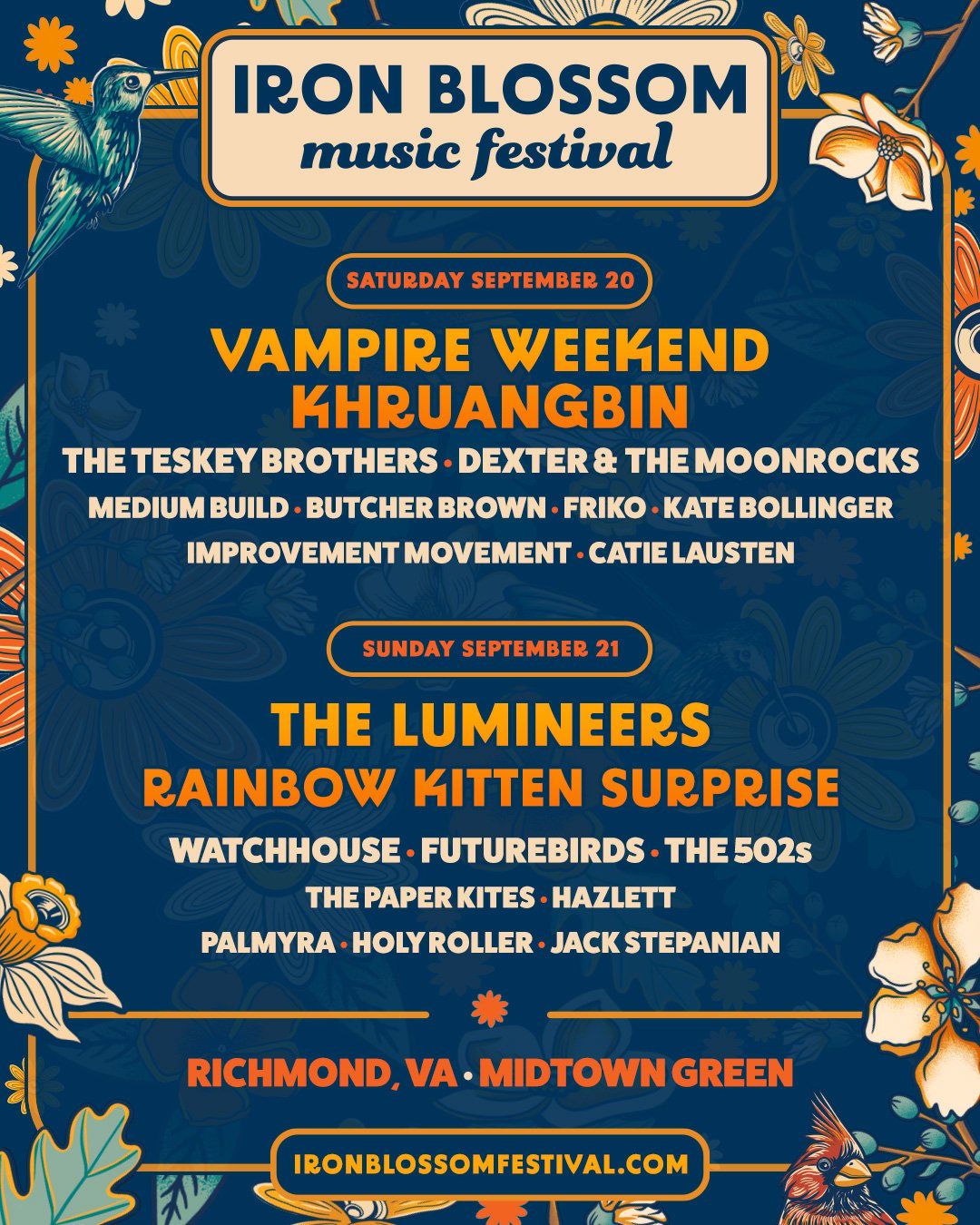 Iron Blossom Music Festival: Vampire Weekend Khruangbin & The Teskey Brothers - Saturday