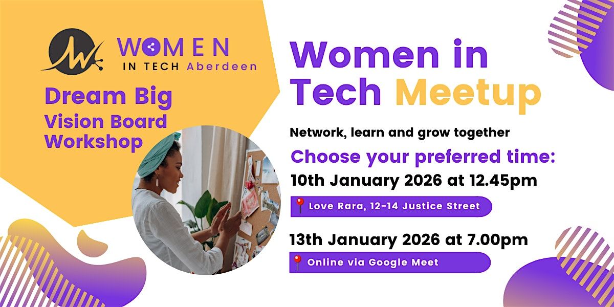 Vision Board Workshop - Women in Tech Aberdeen Meet-up