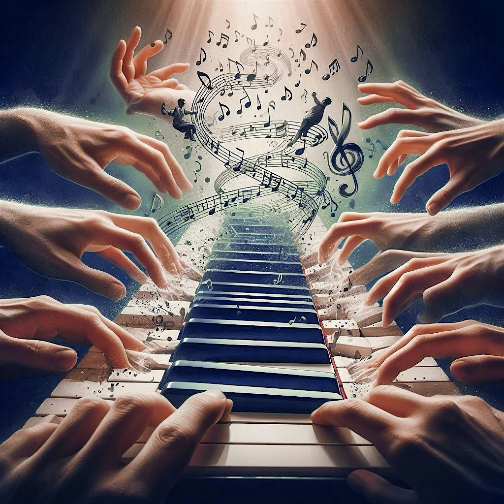 Cirque du piano = 6 hands x 30 fingers \/ 1 piano