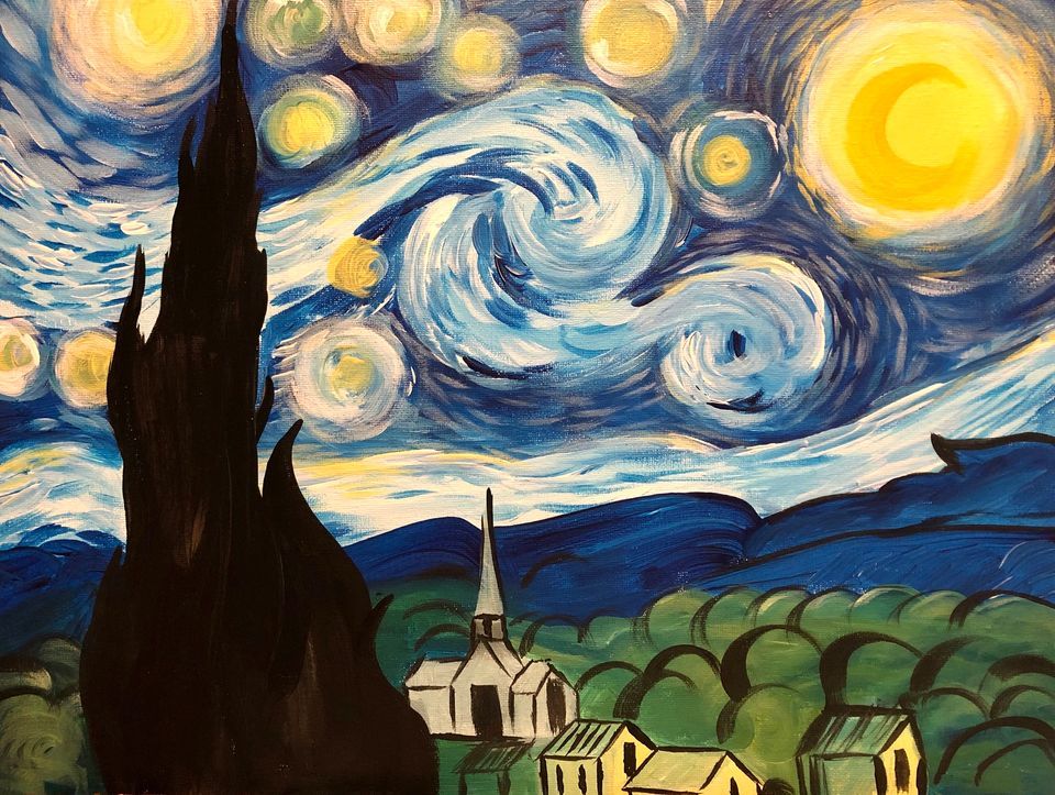 Auckland Paint & Wine Night - A Starry Night