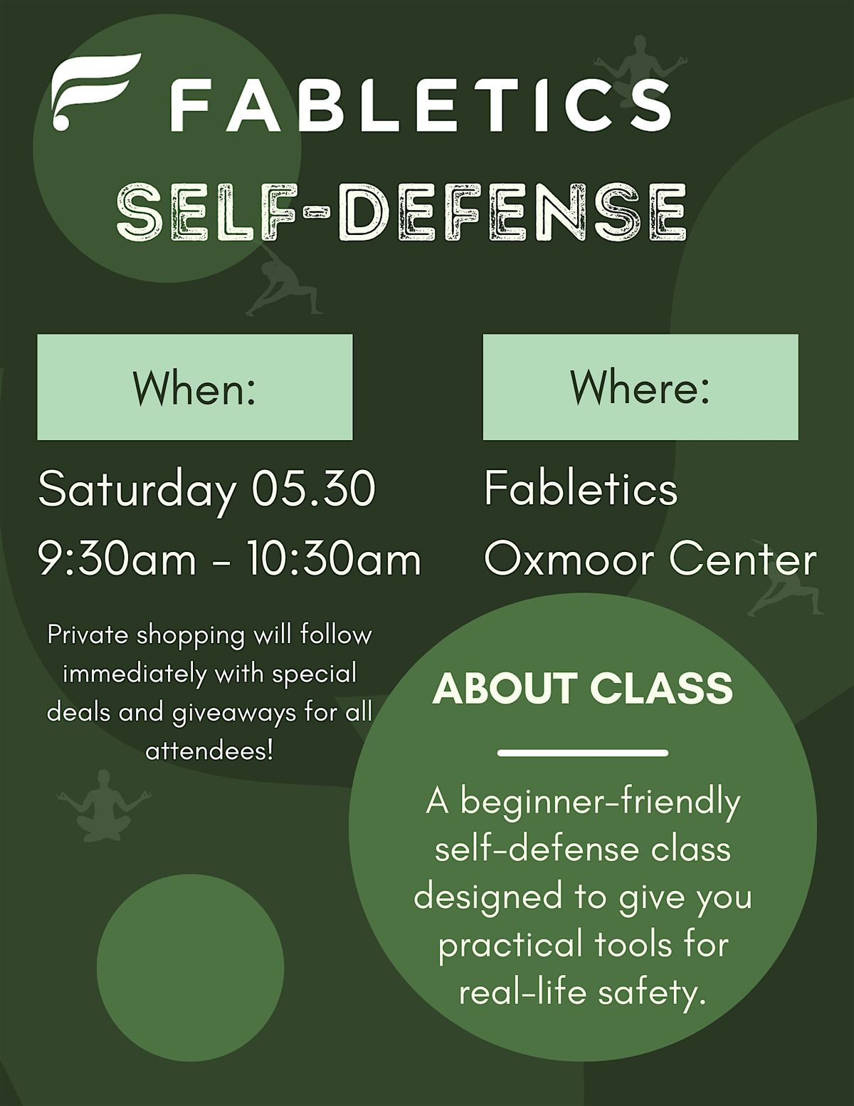 Self Defense at Fabletics Oxmoor