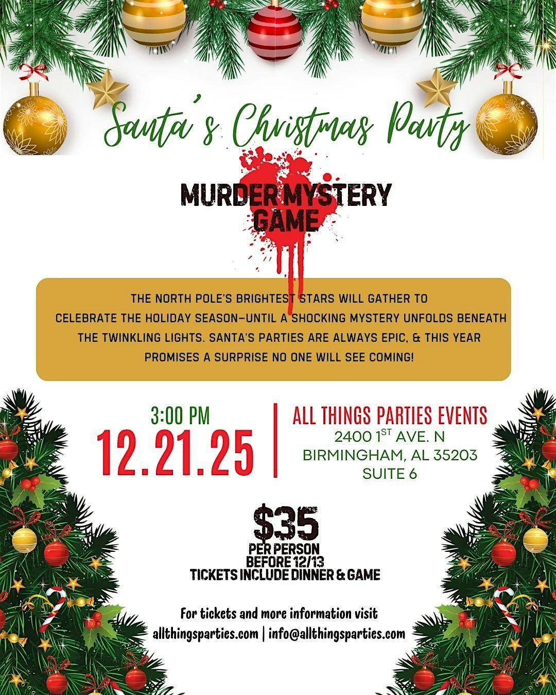 "Santa's Christmas Party" M**der Mystery Game