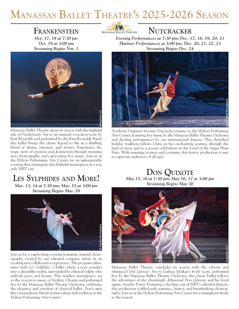 Manassas Ballet - Frankenstein at Hylton Performing Arts Center - Merchant Hall