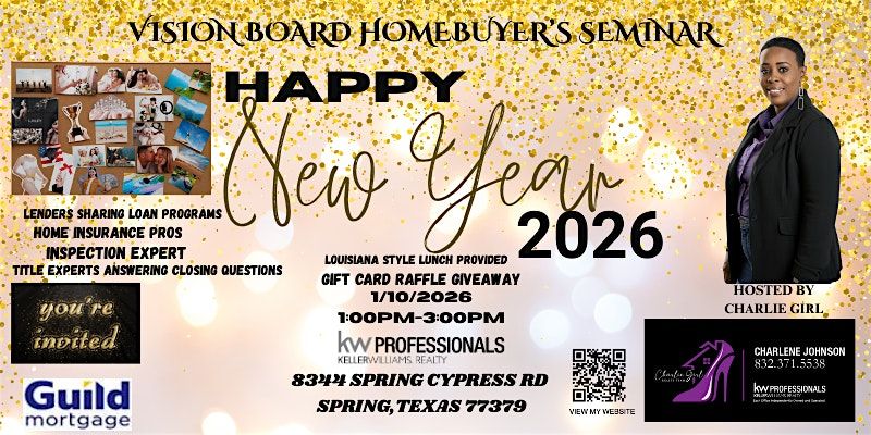 2026 VISION BOARD HOME BUYER'S SEMINAR