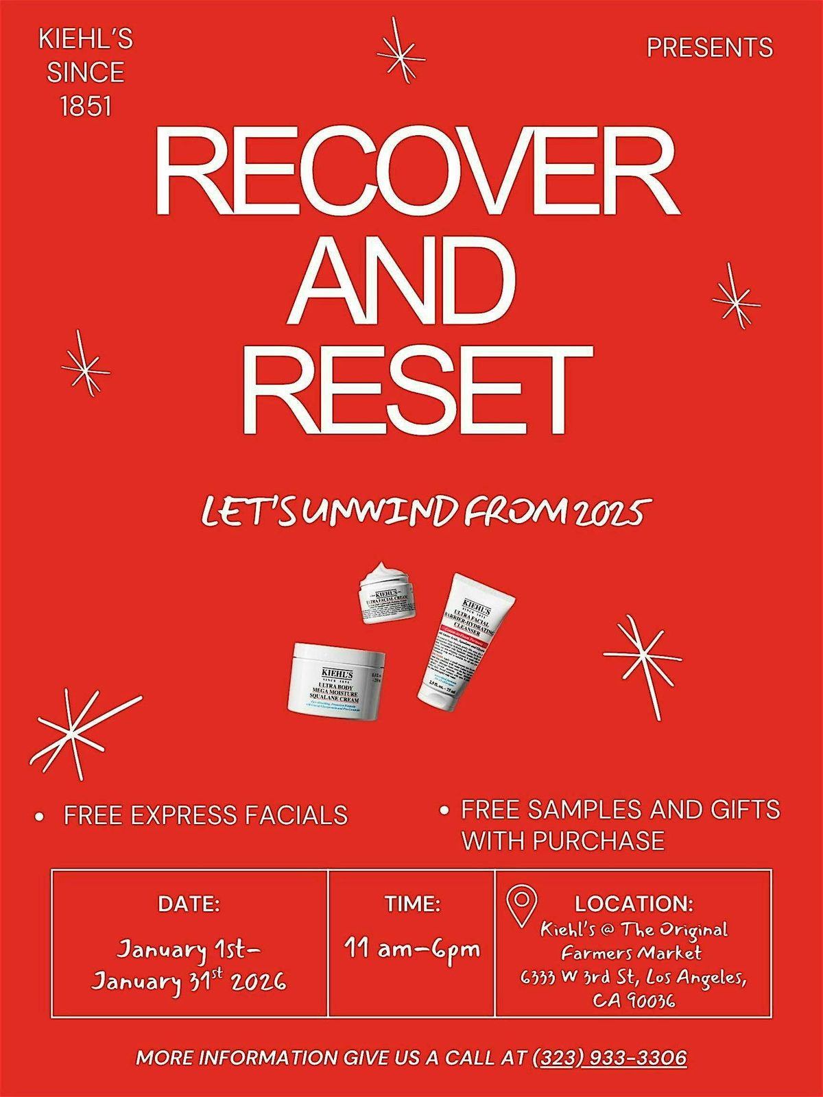 Kiehl's Presents: New Year Recover and Reset at The Original Farmers Market