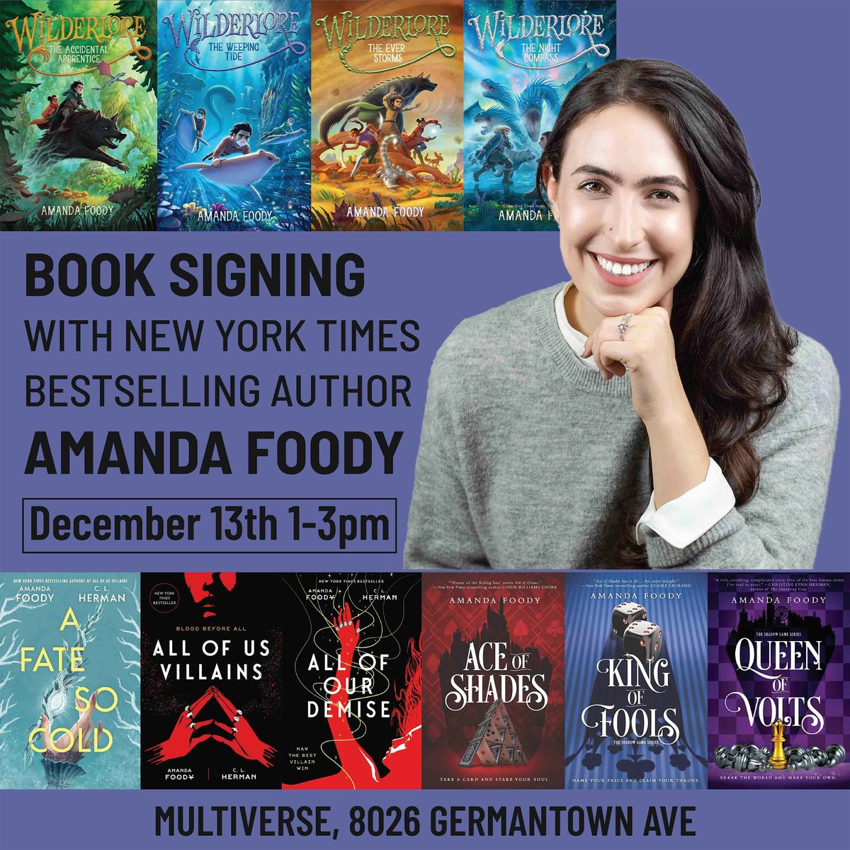Book Signing Event With NYT Bestselling Author Amanda Foody