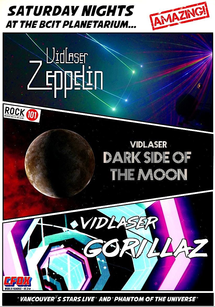 Planetarium VidLaser  Dark Side Of The Moon, Zeppelin,Gorillaz +Astro Shows
