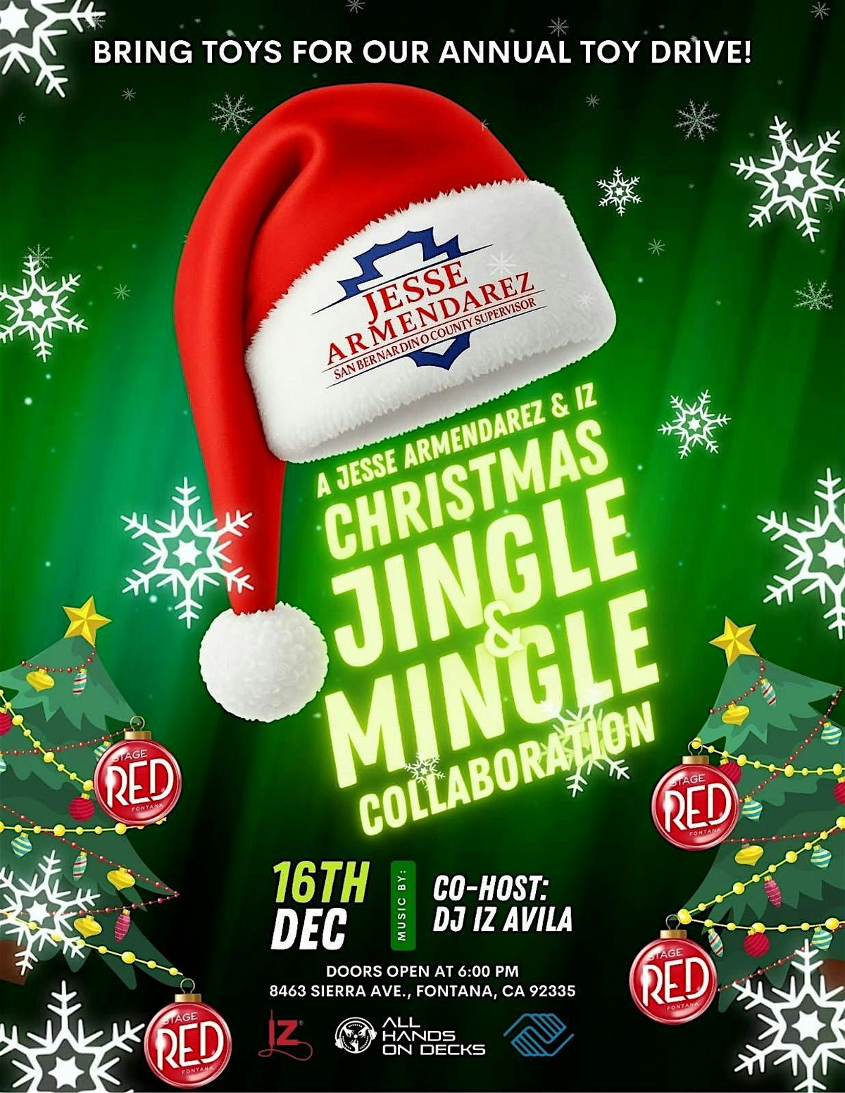 A County Supervisor Jesse Armendarez and IZ Christmas Jingle & Mingle