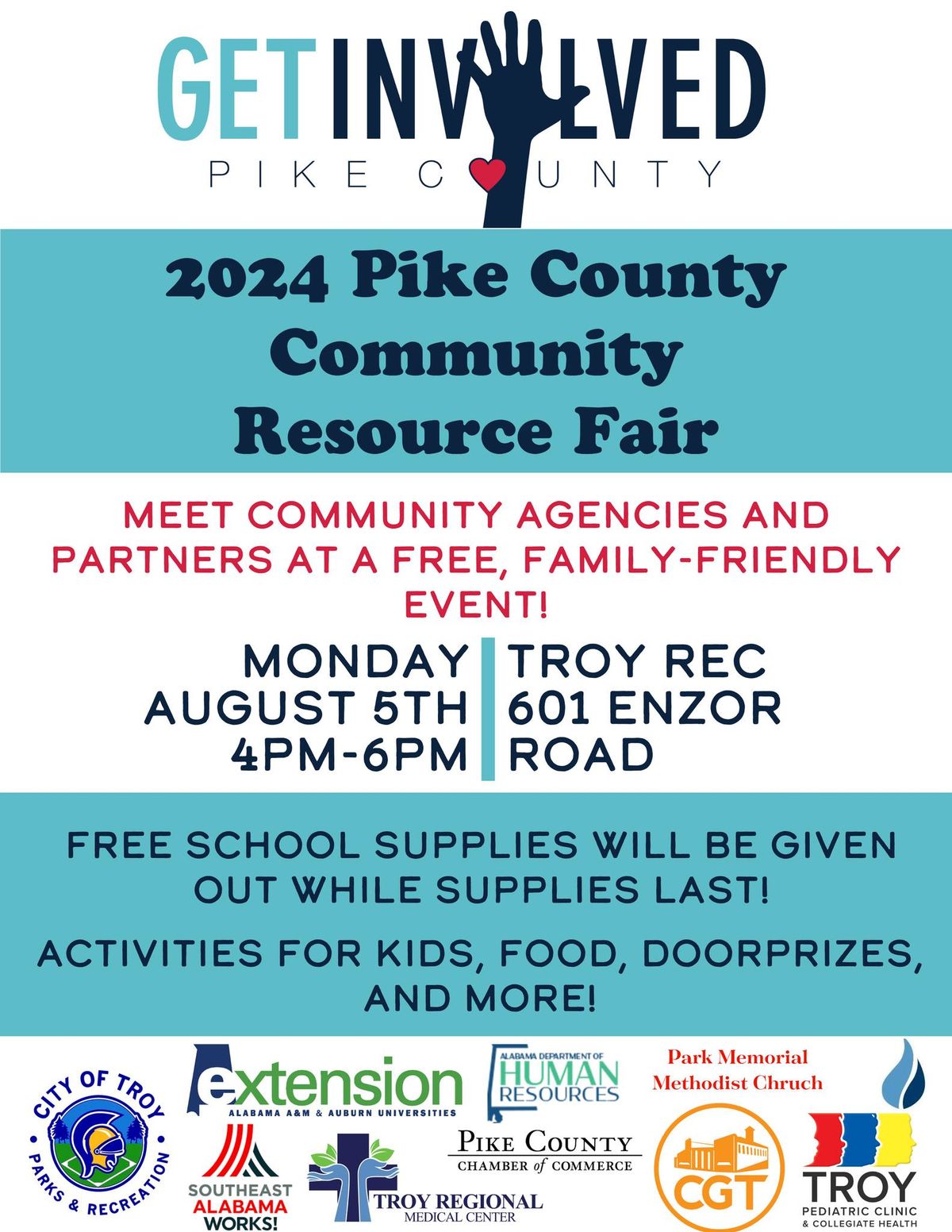 2024 Community Resource Fair Troy Recreation Center August 5, 2024