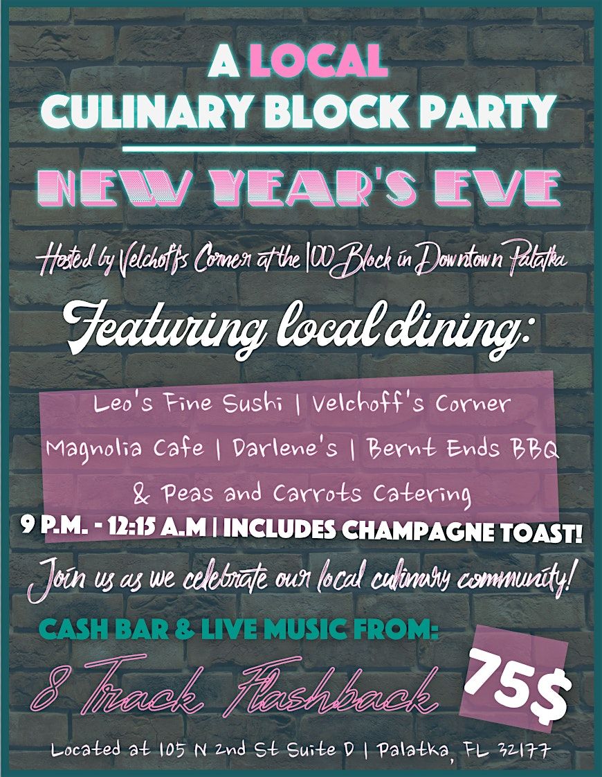 Velchoff\u2019s Culinary NYE Block Party