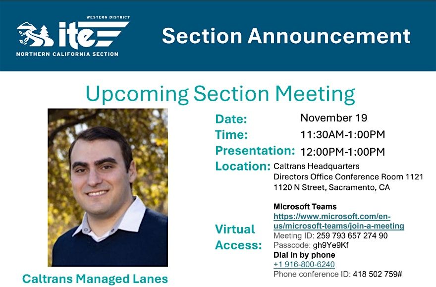 Norcal ITE - November Meeting - In-Person\/Online