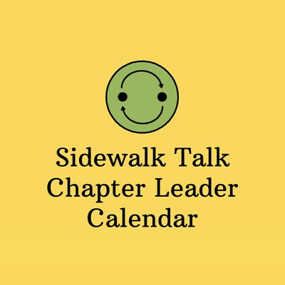 Sidewalk Talk Chapter Leader Calendar
