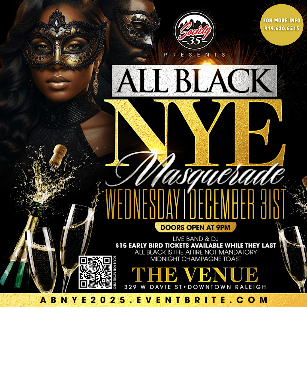 Society 35 Presents: The All Black NYE Masquerade