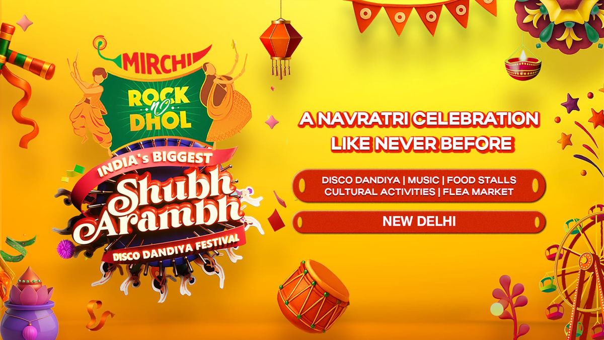 Rock N Dhol Shubharambh \u2013 Delhi's Biggest Disco Dandiya Festival | Navratri 2025
