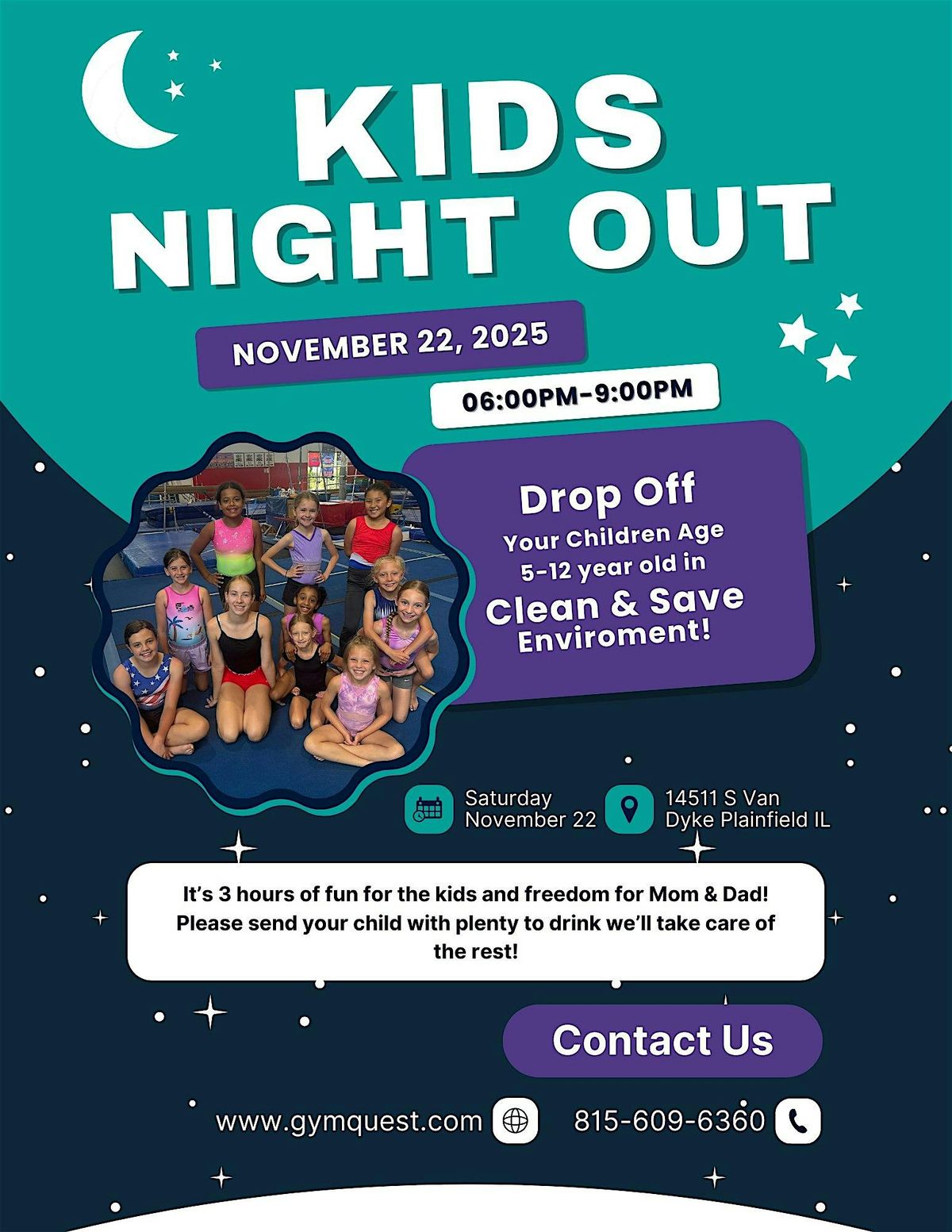 Kids Night Out- GymQuest of Plainfield
