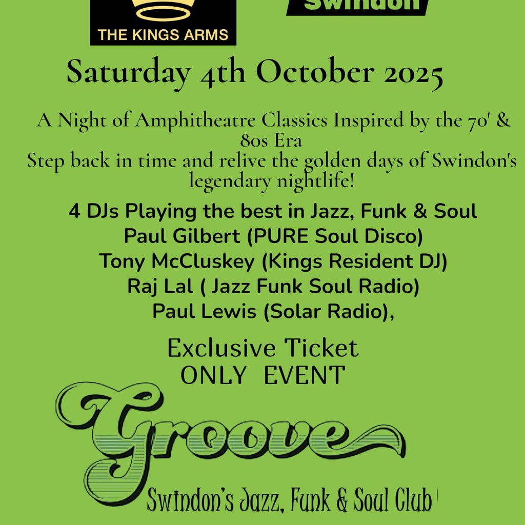 Groove - Swindon's Jazz, Funk & Soul Club Night