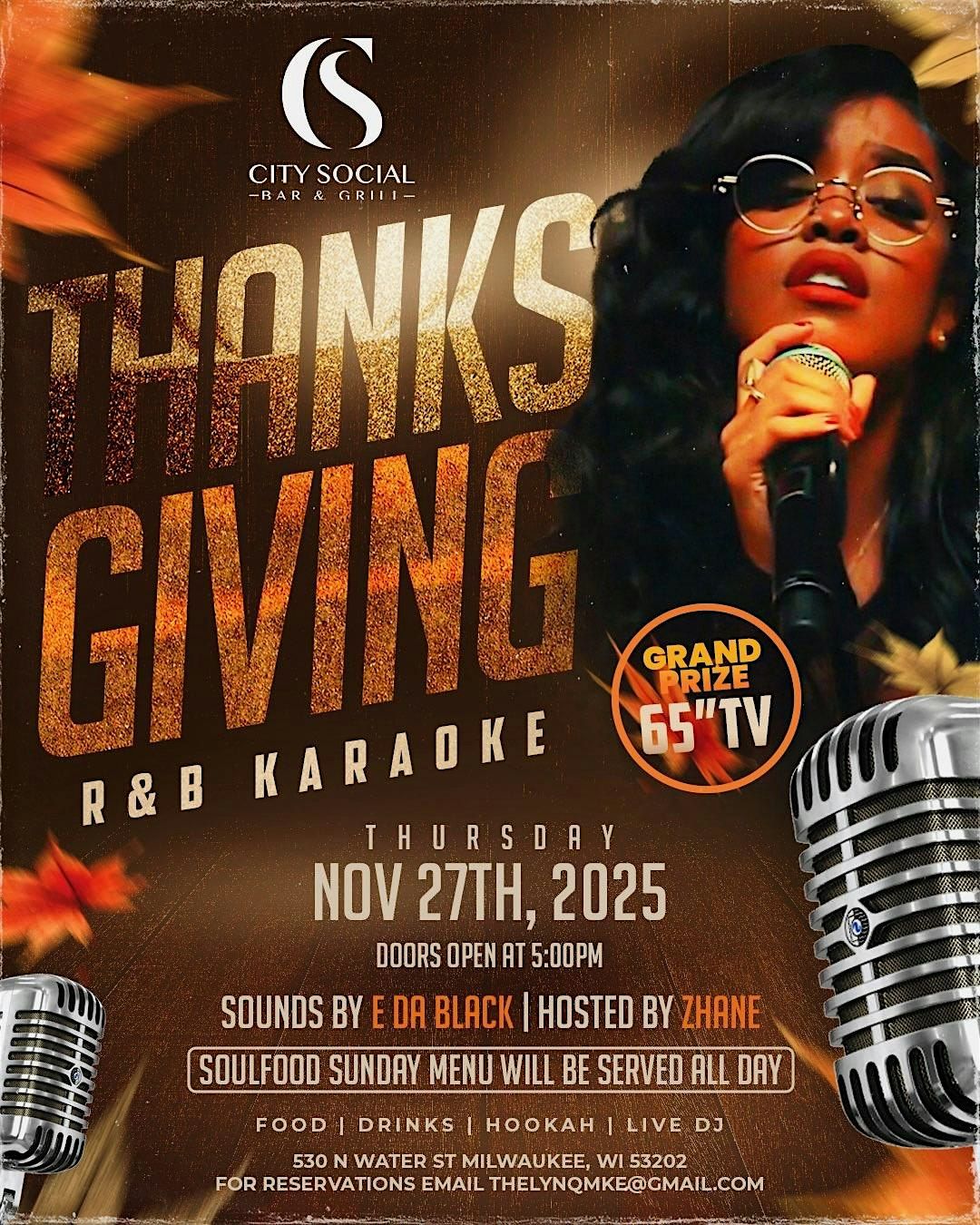 R& B Bingo:Thanksgiving Night at City Social