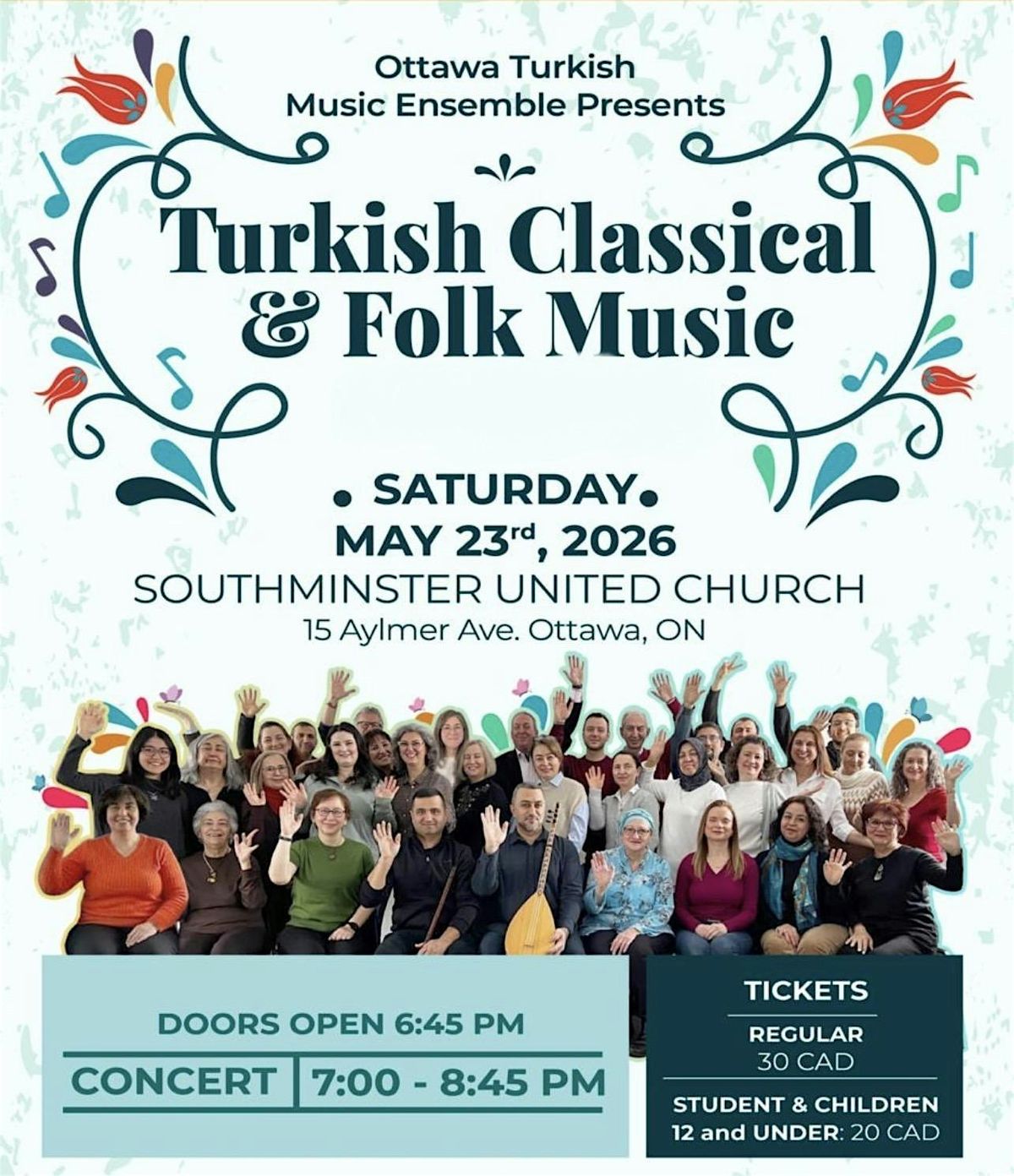 The Ottawa Turkish Music Ensemble Classical and Folk Concert