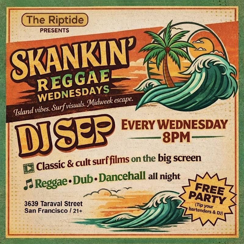 Reggae and surf movies with DJ Sep at The Riptide (San Francisco) \/ Free