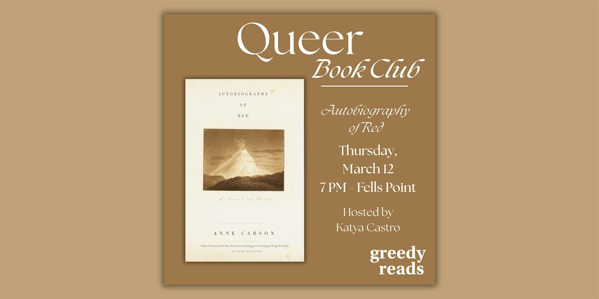 Queer Book Club: "The Autobiography of Red" by Anne Carson
