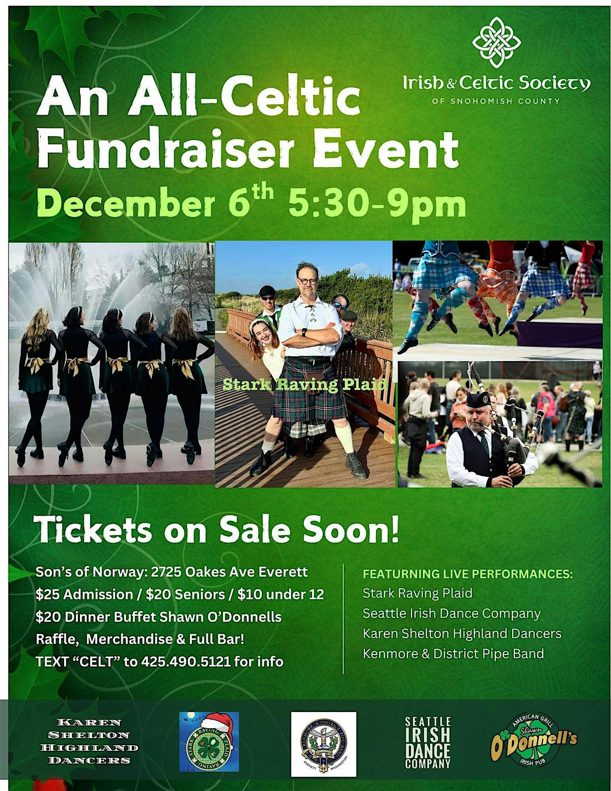 3rd Annual Celtic Christmas event  a fundraiser