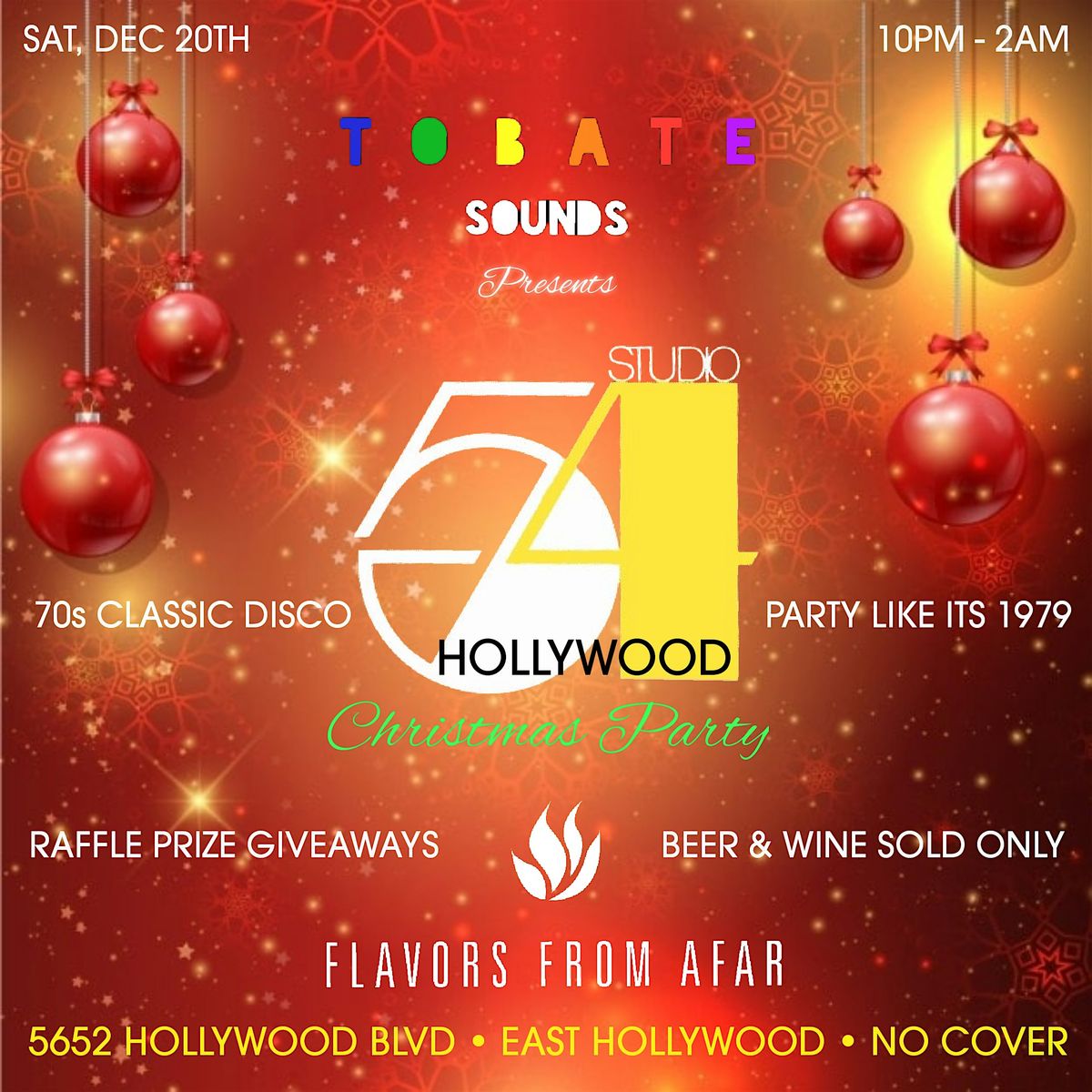 Studio 54 Hollywood Disco Christmas Party