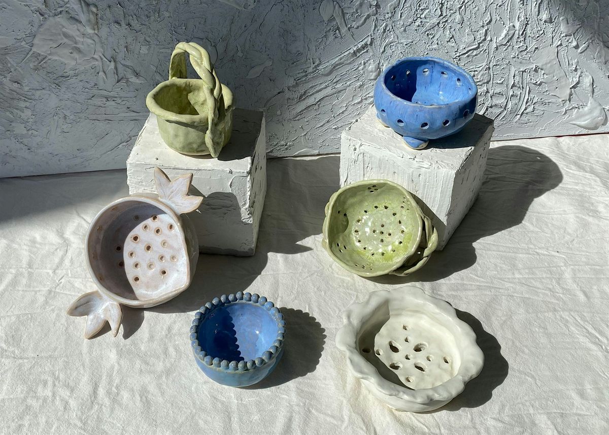 Ceramic Berry Bowl or Basket Class- Intro to Pottery Workshop