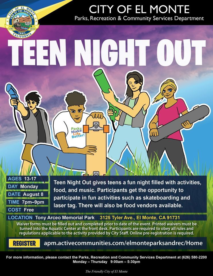 Teen Night Out Arceo Park El Monte CA August 8 2022