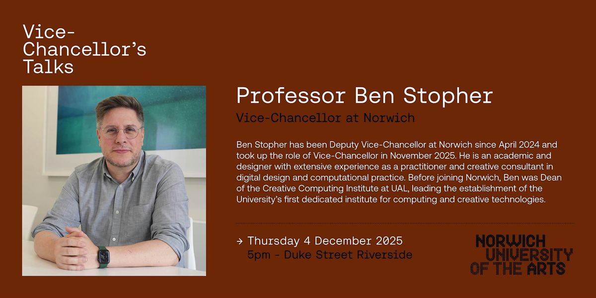 Vice-Chancellor's Talks: Professor Ben Stopher