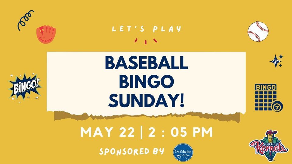 Baseball Bingo Sunday | Veterans Memorial Stadium, Cedar Rapids, IA ...