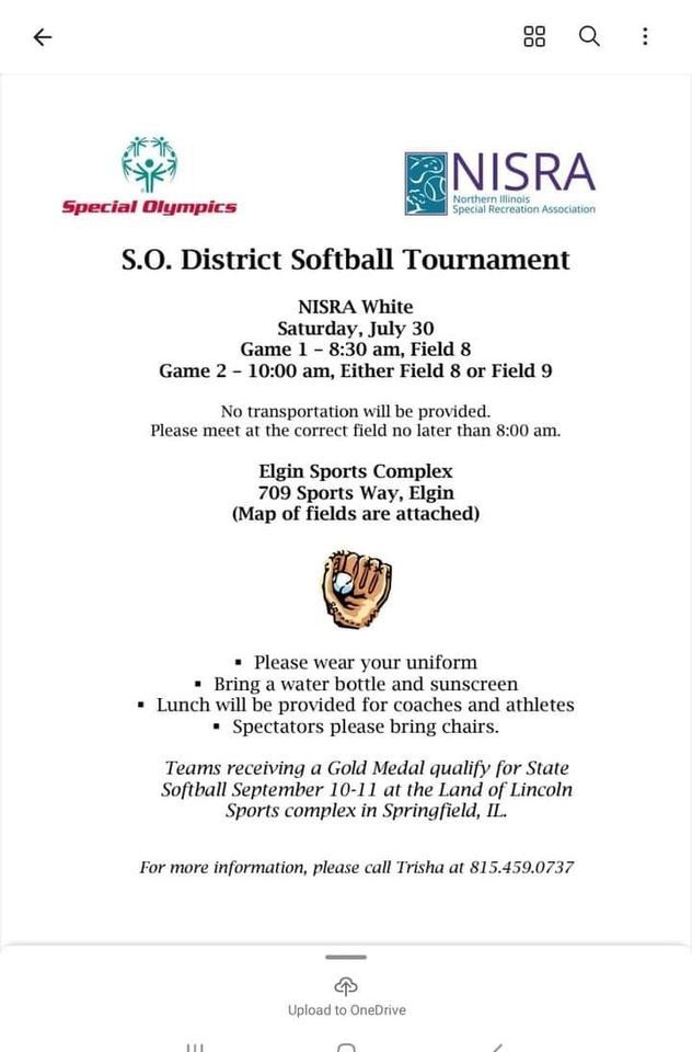 My 2022 NISRA WHITE KNIGHTS family's state qualifying softball tournament!