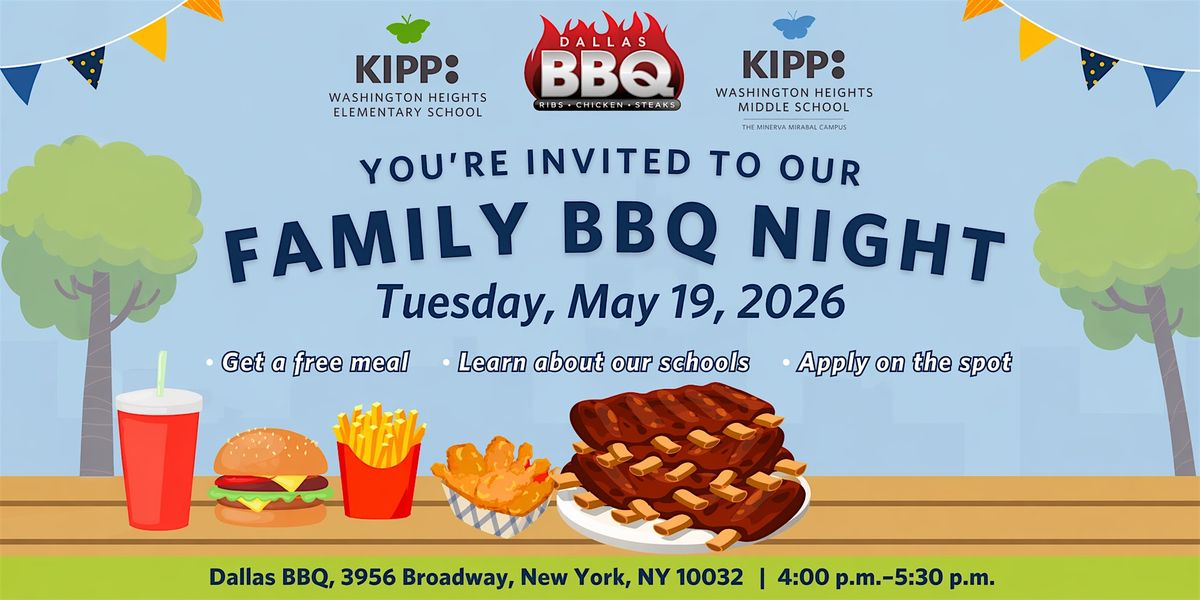 Washington Heights Schools Info Night + Free Dallas BBQ Dinner!