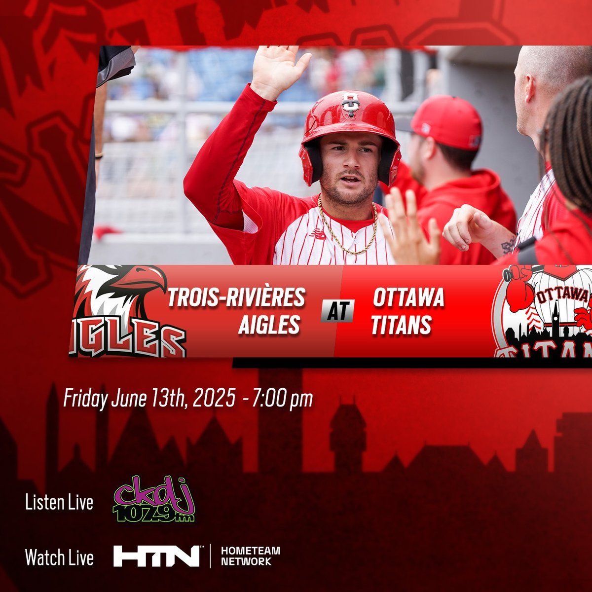 Ottawa Titans at Trois-Rivieres Aigles at Stade Quillorama