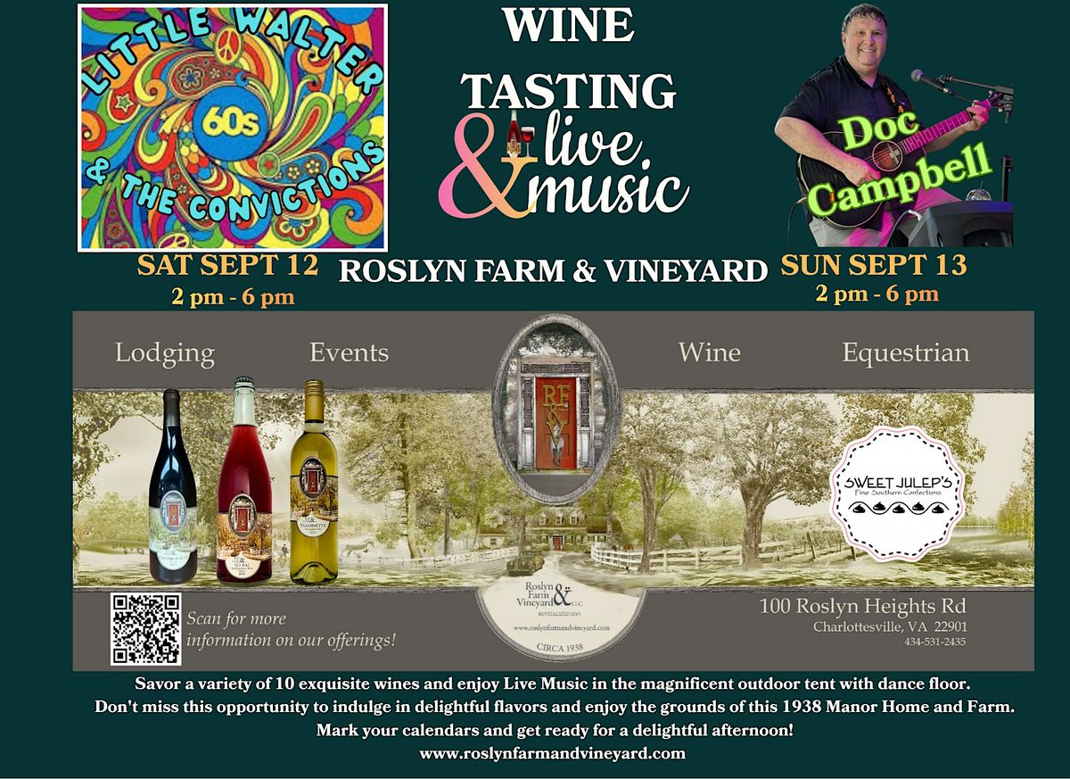 Live Music: Little Walter & The Convictions at Roslyn Farm & Vineyard ...
