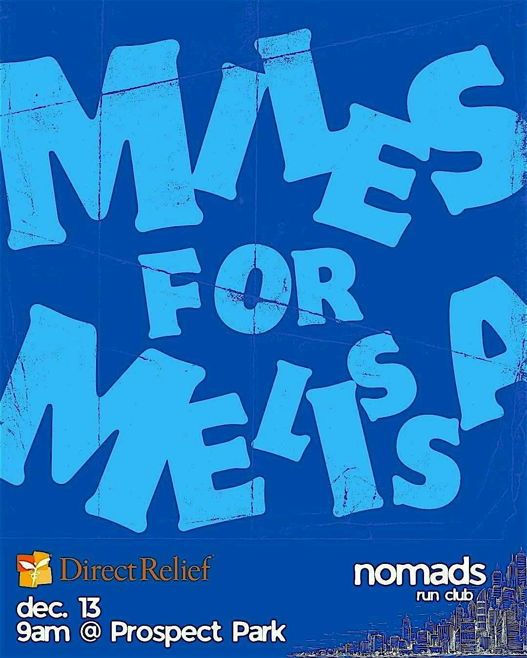 Miles for Melissa: Support Direct Relief's Life-Saving Work