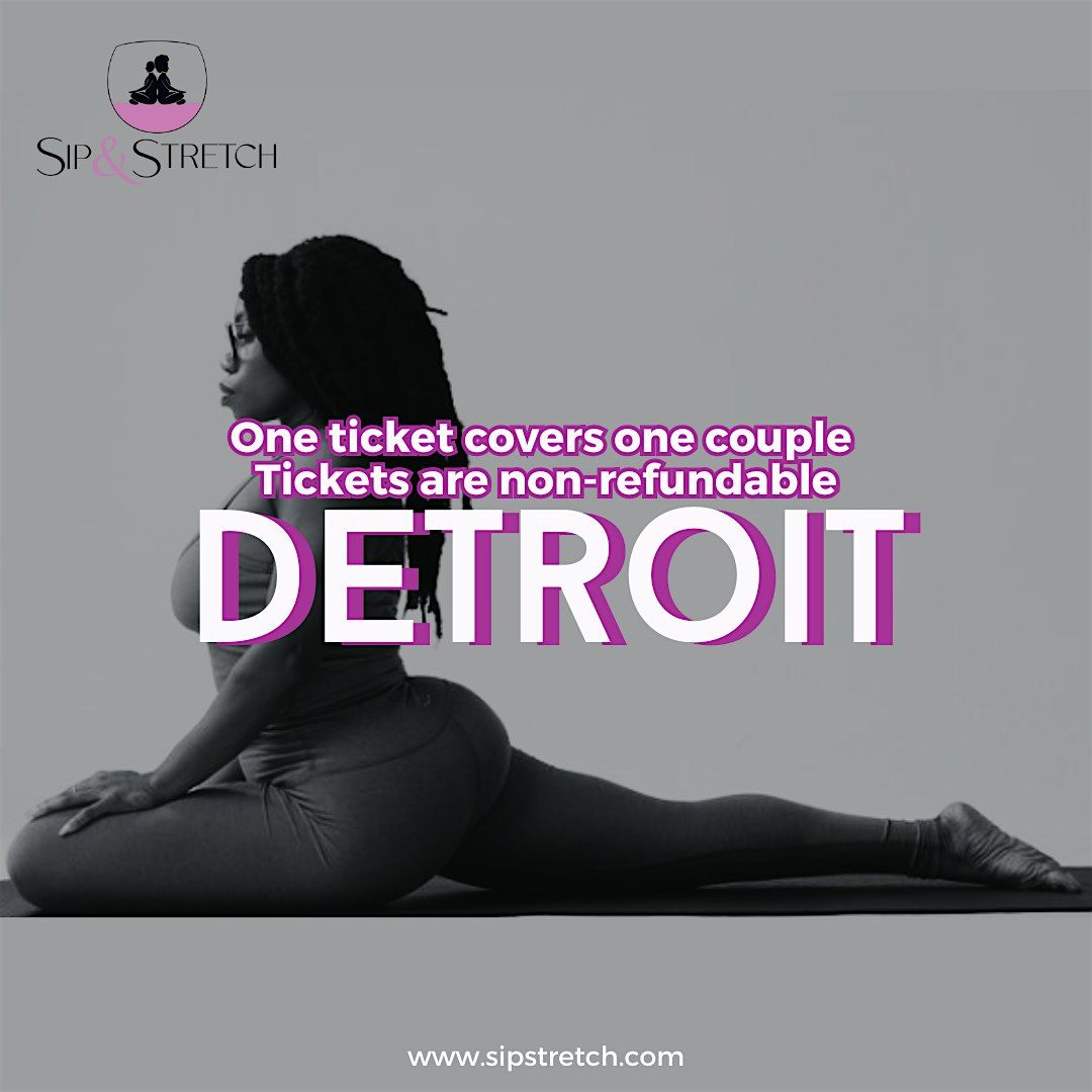 MAY 22 730PM | DETROIT | Sip & Stretch Couples Yoga Date Night