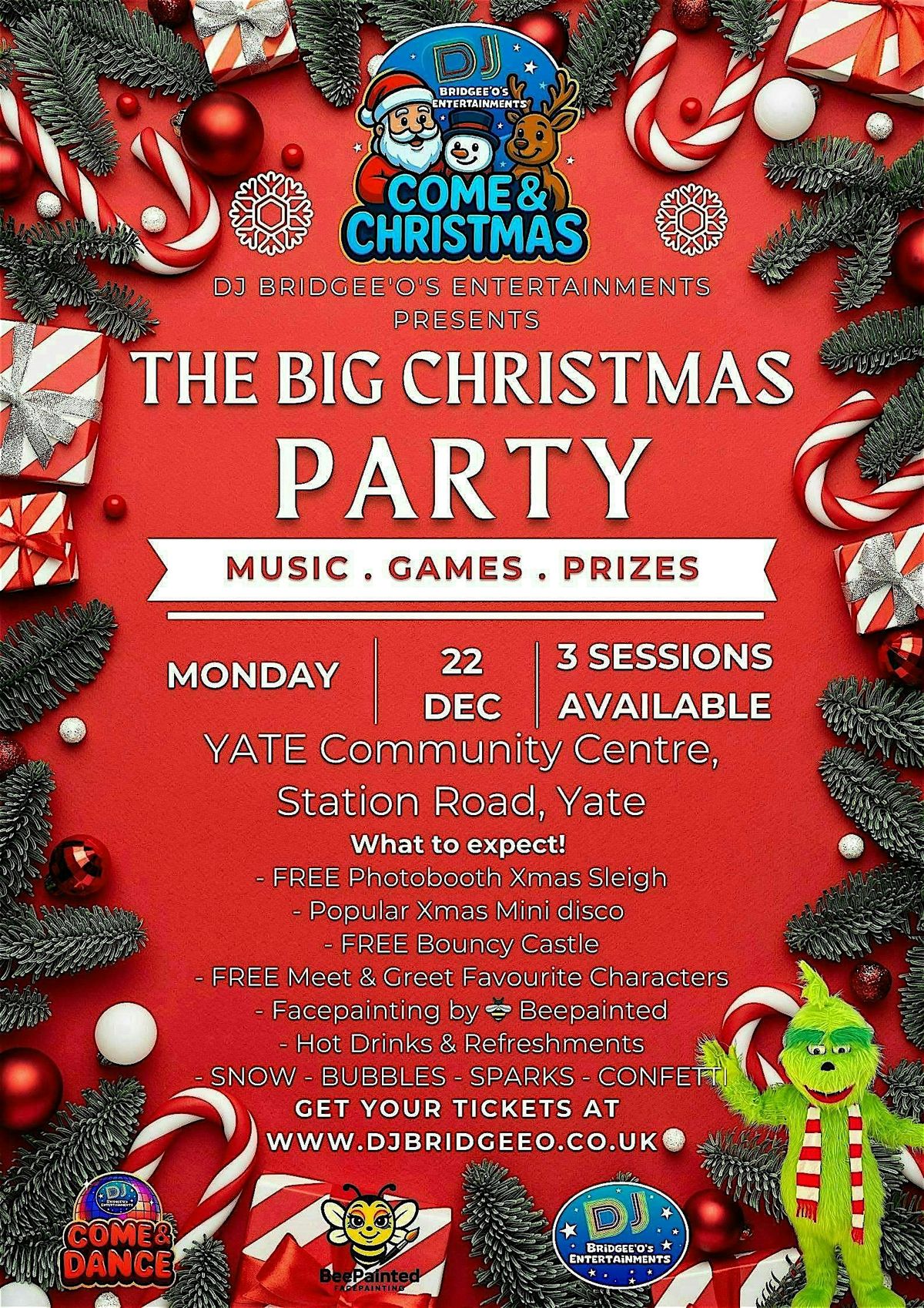 Bridgee'o's BIG Christmas Family Party - 130pm- 3pm