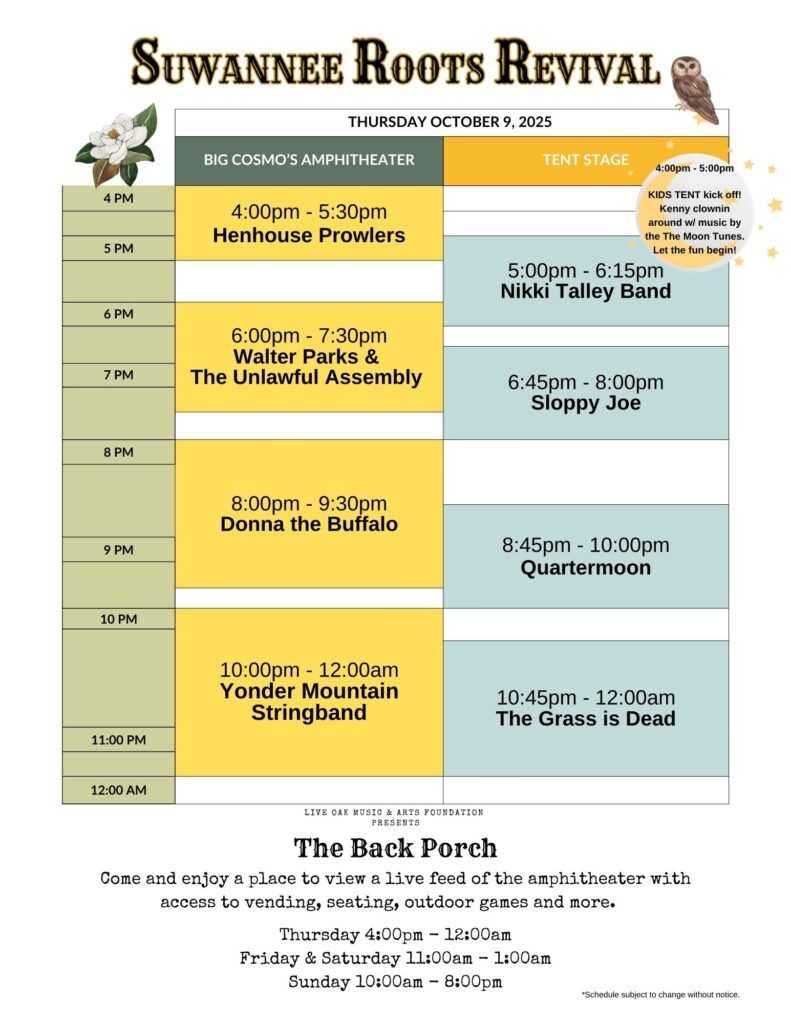Suwannee Roots Revivial - Thursday