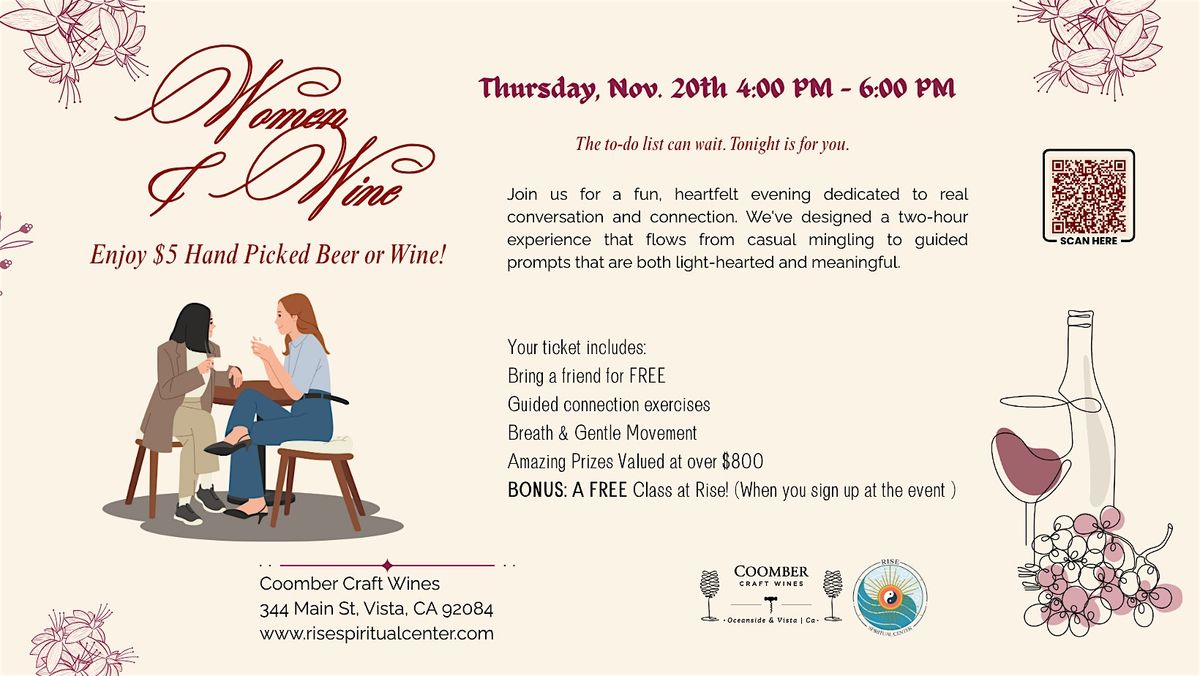 Women & Wine: An Evening of Connection & Conversation (North County SD)