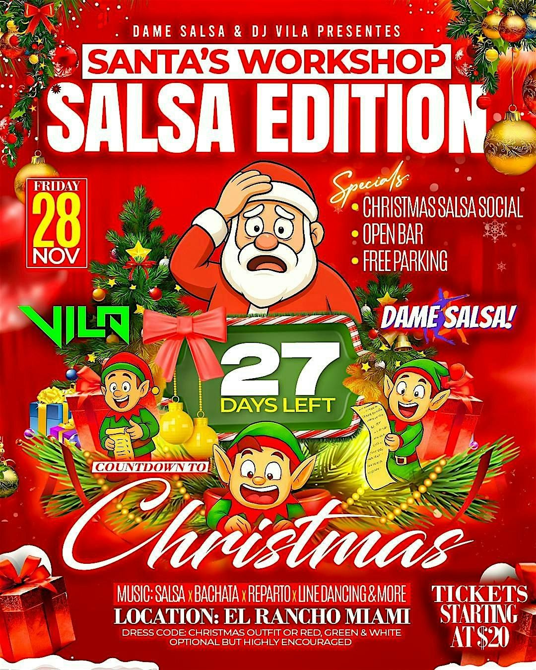 Santa\u2019s Workshops Salsa Social