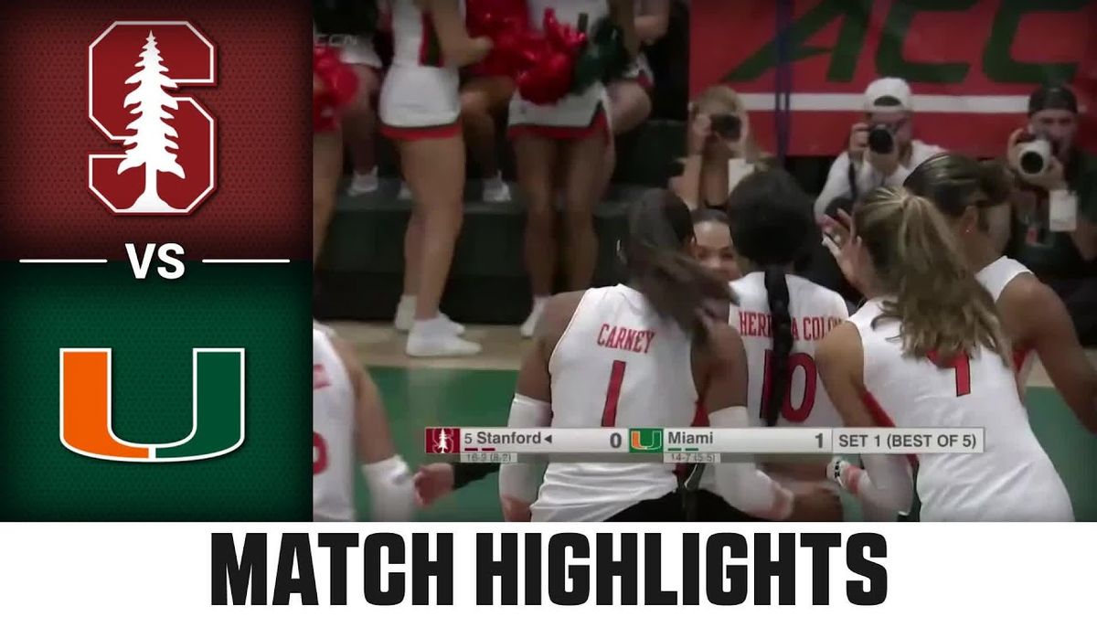 Miami Hurricanes at Stanford Cardinal Womens Volleyball at Maples Pavilion