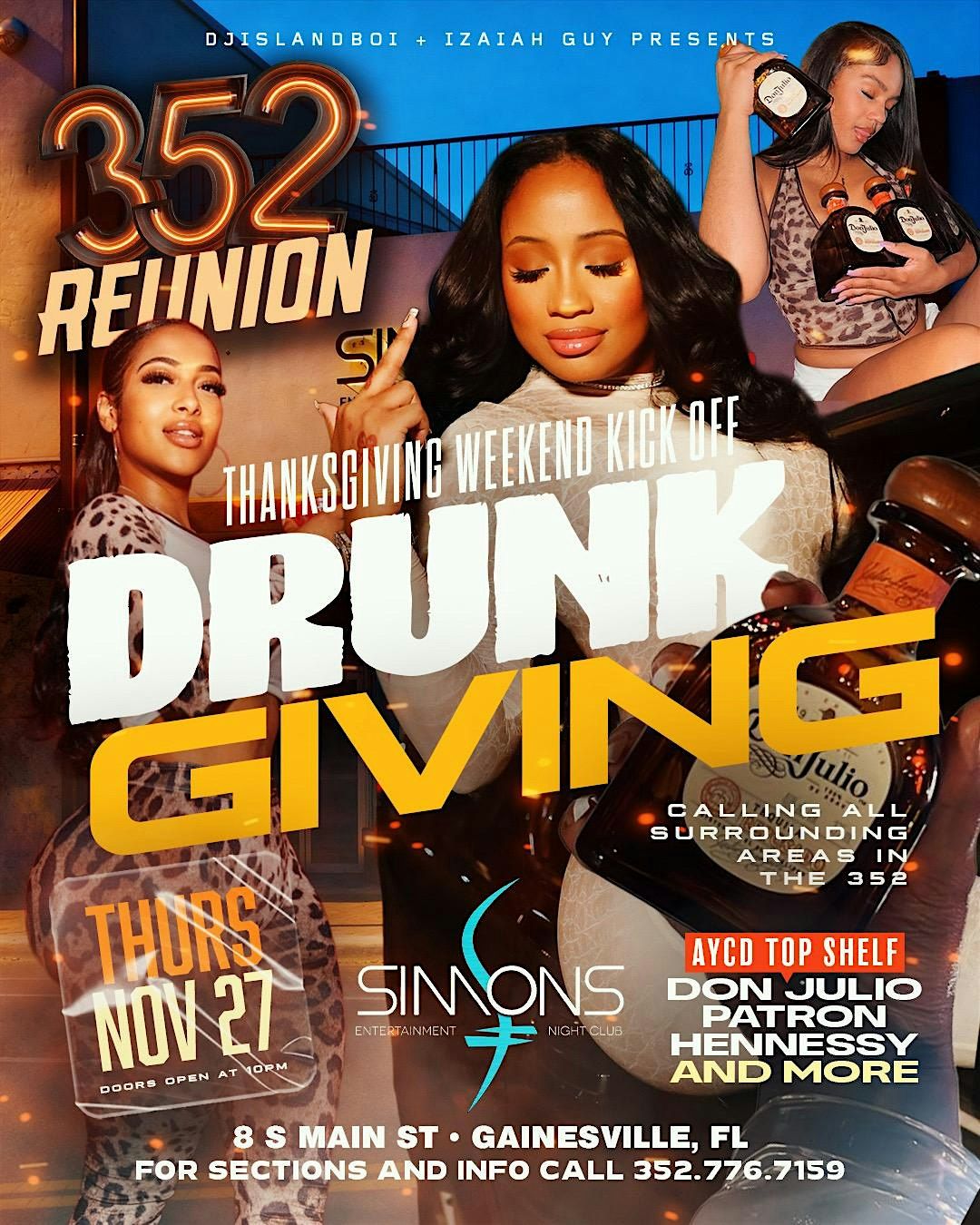 DRUNKGIVING : EVERYBODY DRINK FREE ALL NIGHT