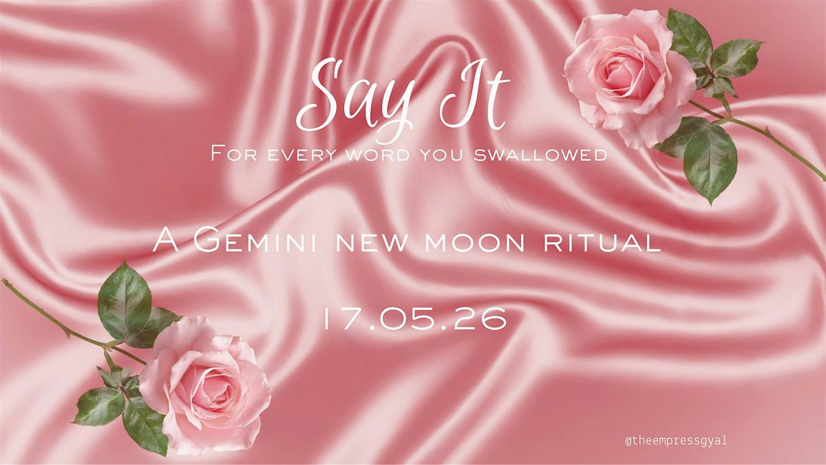 Say it : Gemini full moon ritual circle