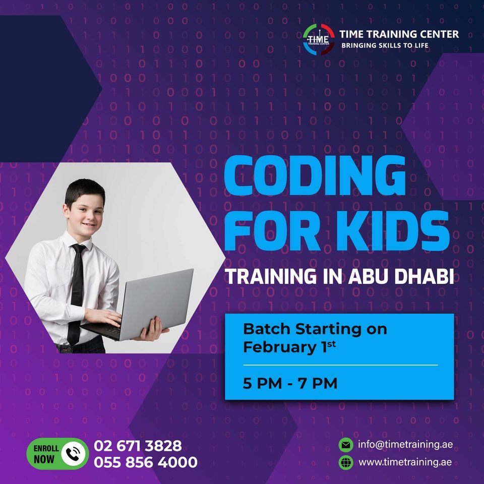 Coding for Kids Training in Abu Dhabi | Time Training Center, Abu Dhabi