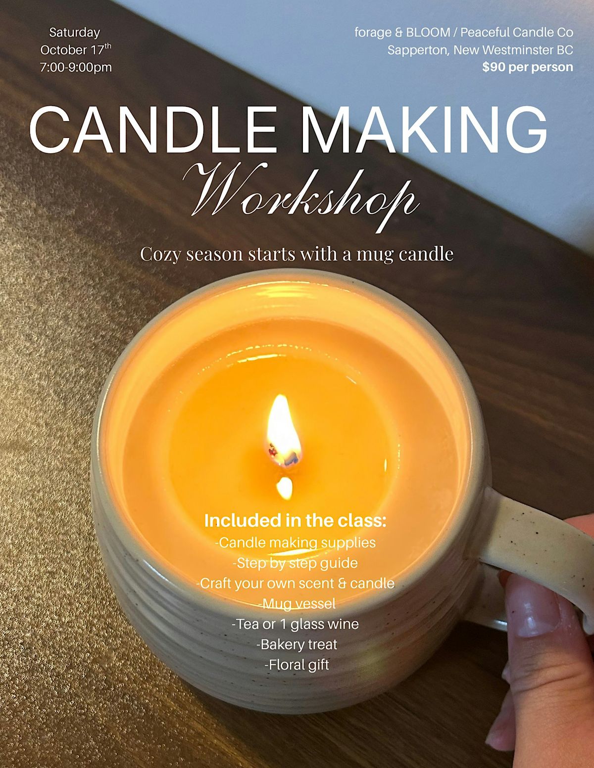 Candle Making Workshop at forage & BLOOM, New Westminster on 17th ...
